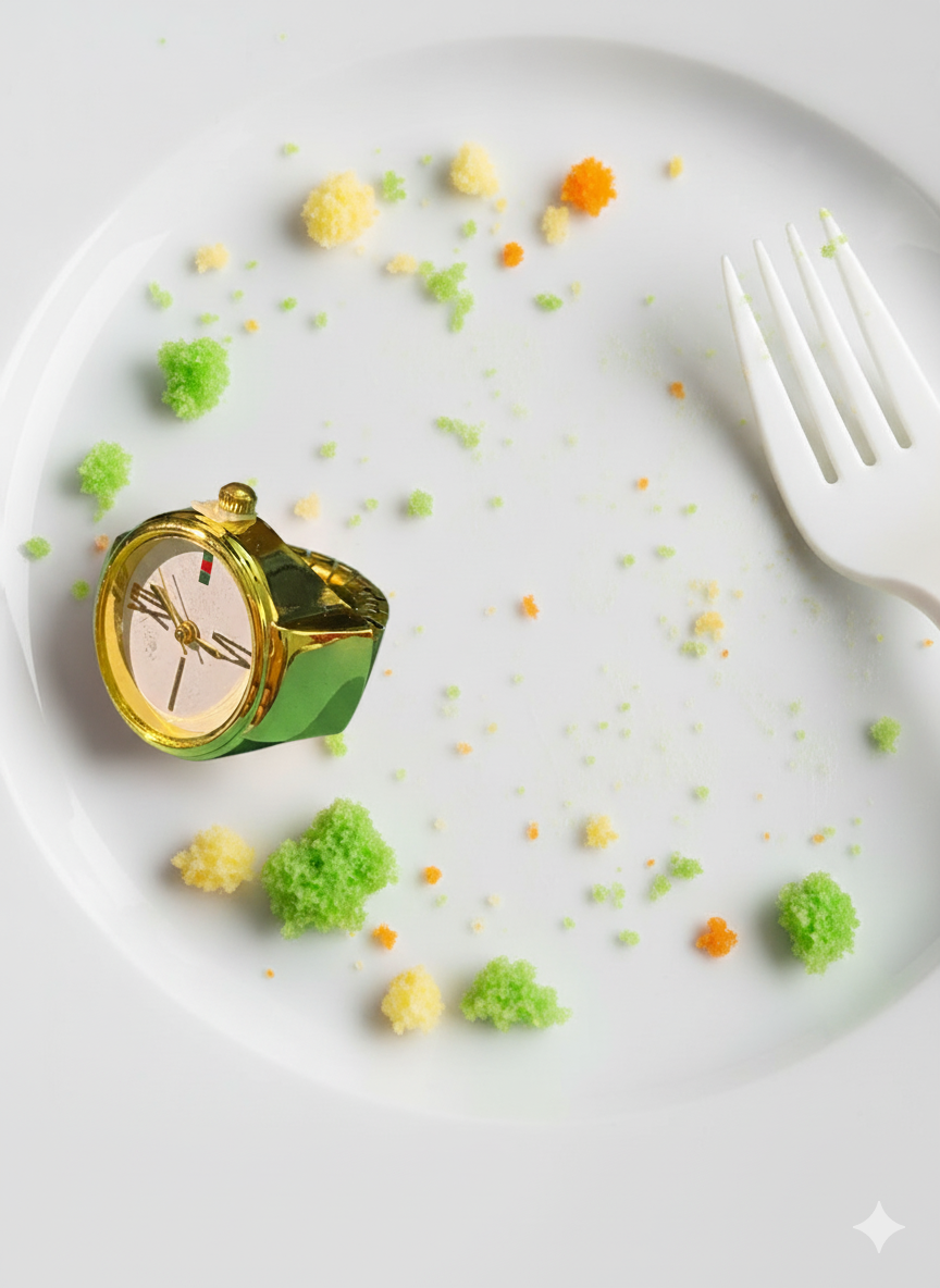 Gold-Plated Mini Watch Ring