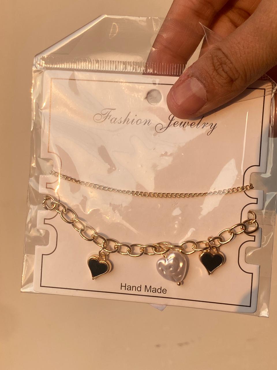 "Sweetheart Love" Gold Chain Charm Bracelet