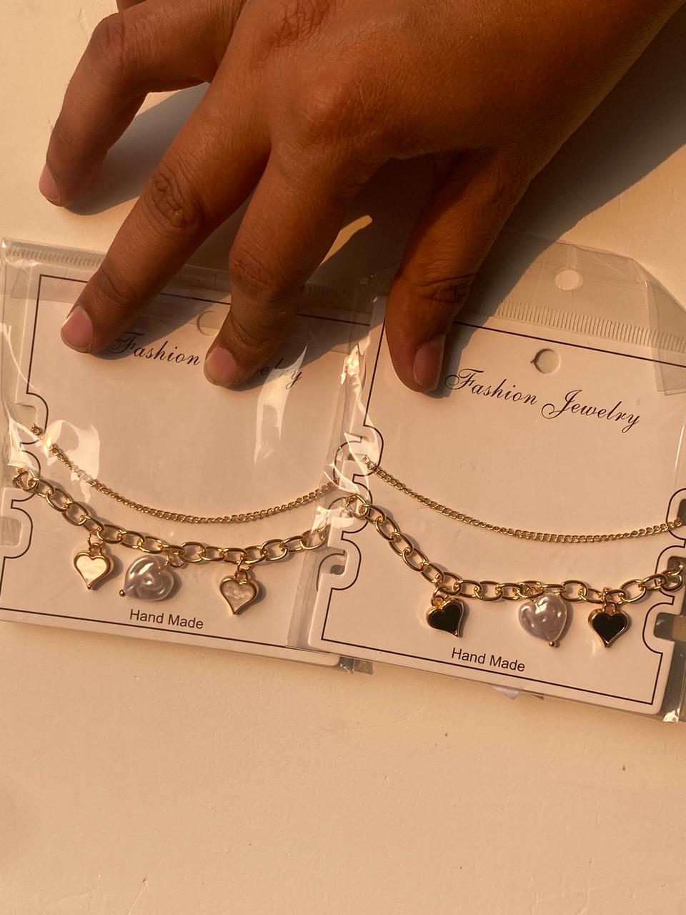 "Sweetheart Love" Gold Chain Charm Bracelet