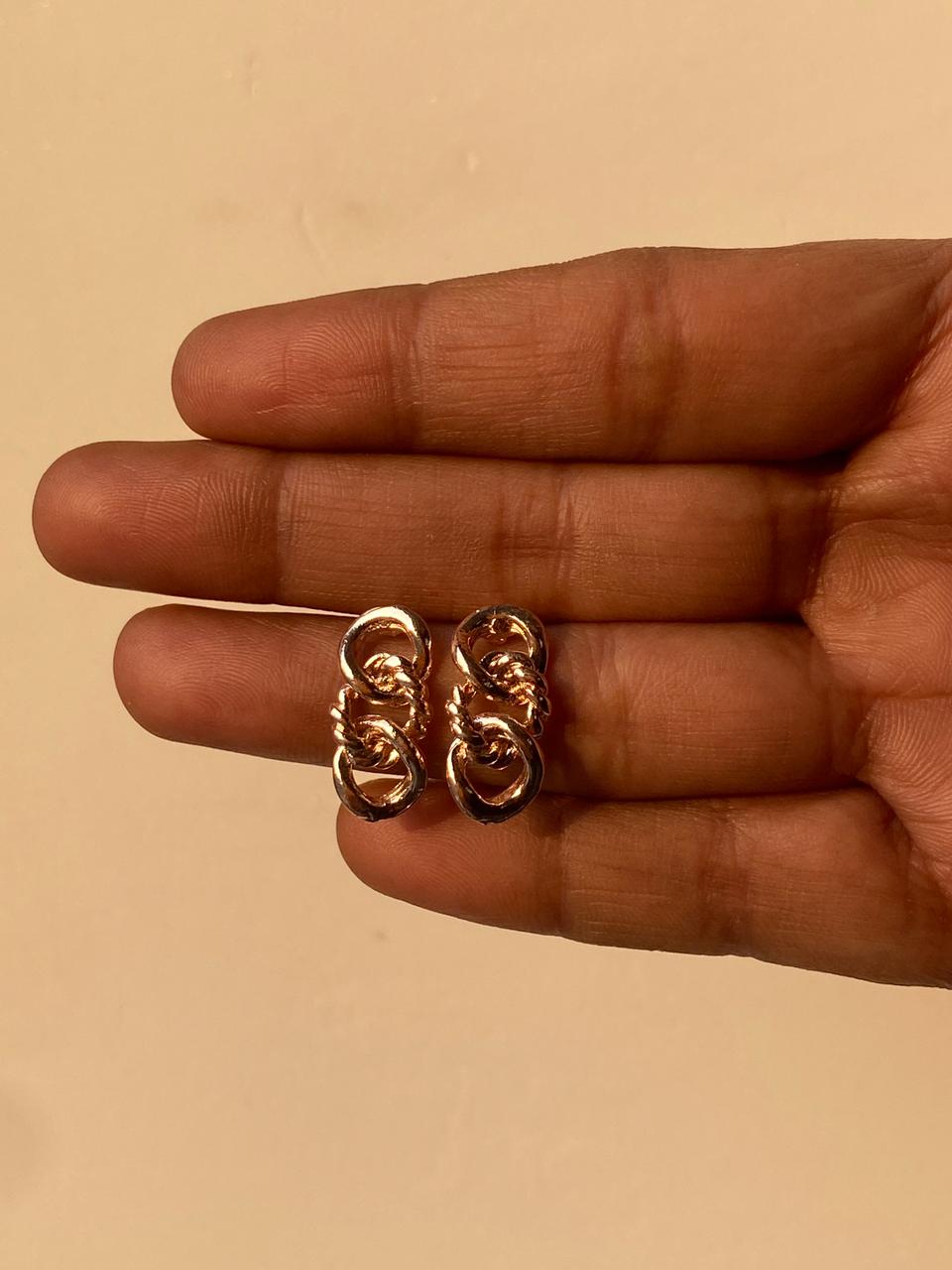 Versatile Gold-Plated Stud & Hoop Earring Combo Pack (3 Pairs)