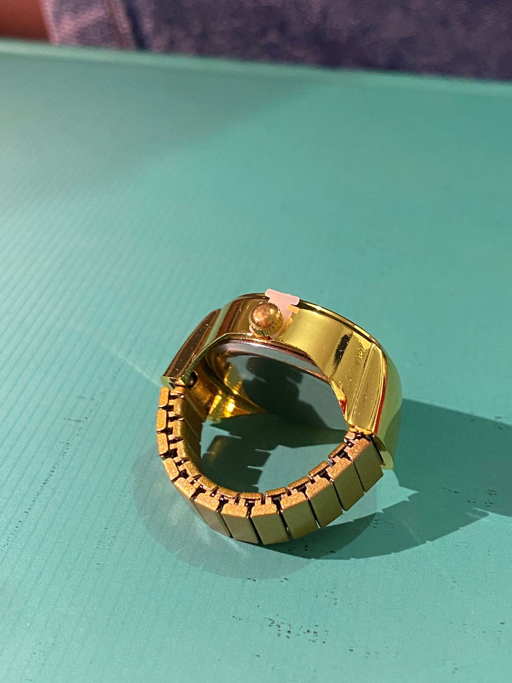 Gold-Plated Mini Watch Ring